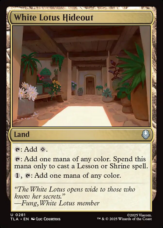 MTG Card Title: White Lotus Hideout TLA/281