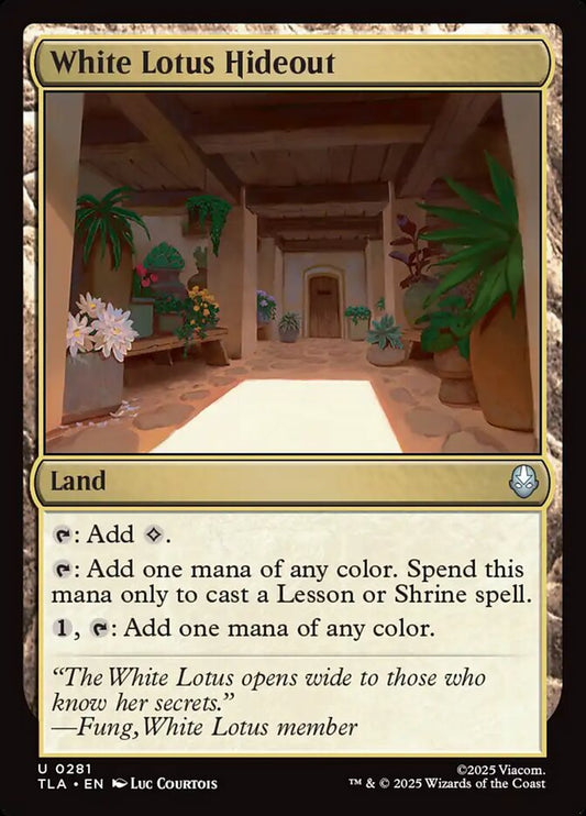 MTG Card Title: White Lotus Hideout TLA/281