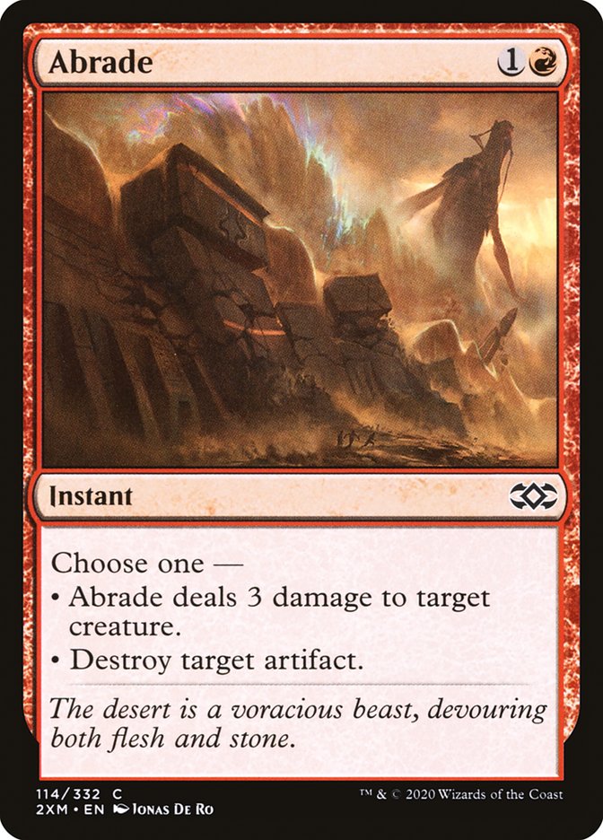MTG Card Title: Abrade 2XM/114