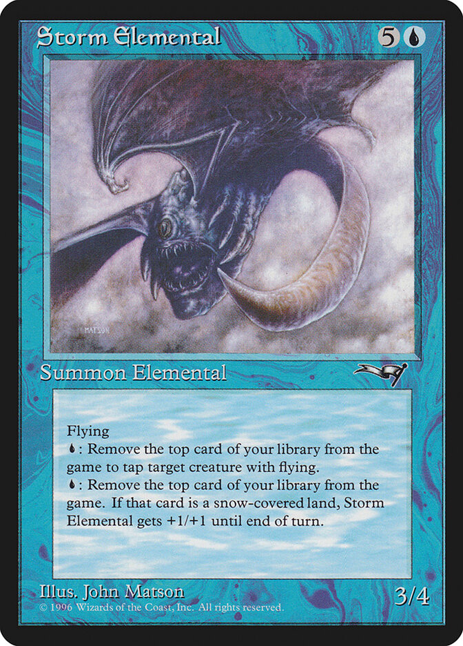 MTG Card Title: Storm Elemental ALL/37