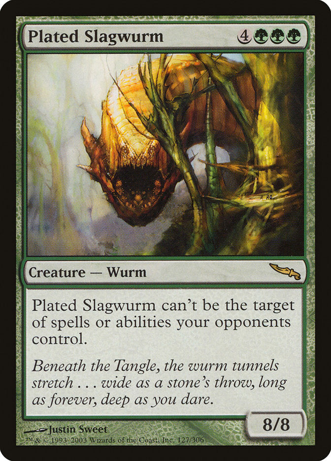 MTG Card Title: Plated Slagwurm MRD/127