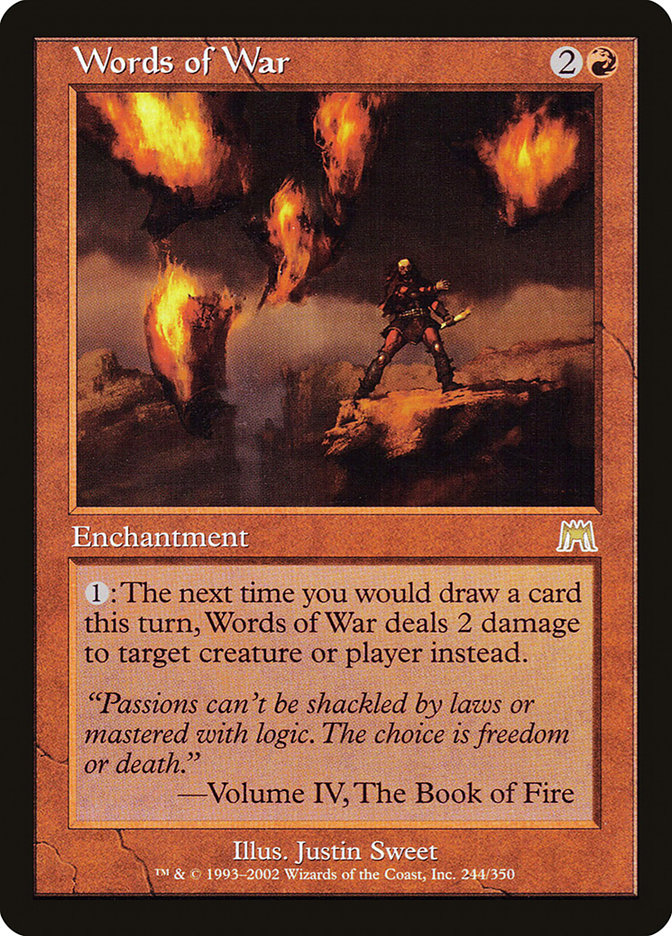MTG Card Title: Words of War ONS/244