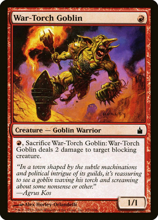 MTG Card Title: War-Torch Goblin RAV/151