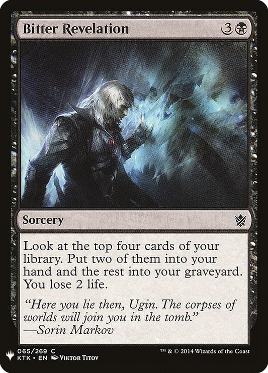 MTG Card Title: Bitter Revelation PLST/KTK-65