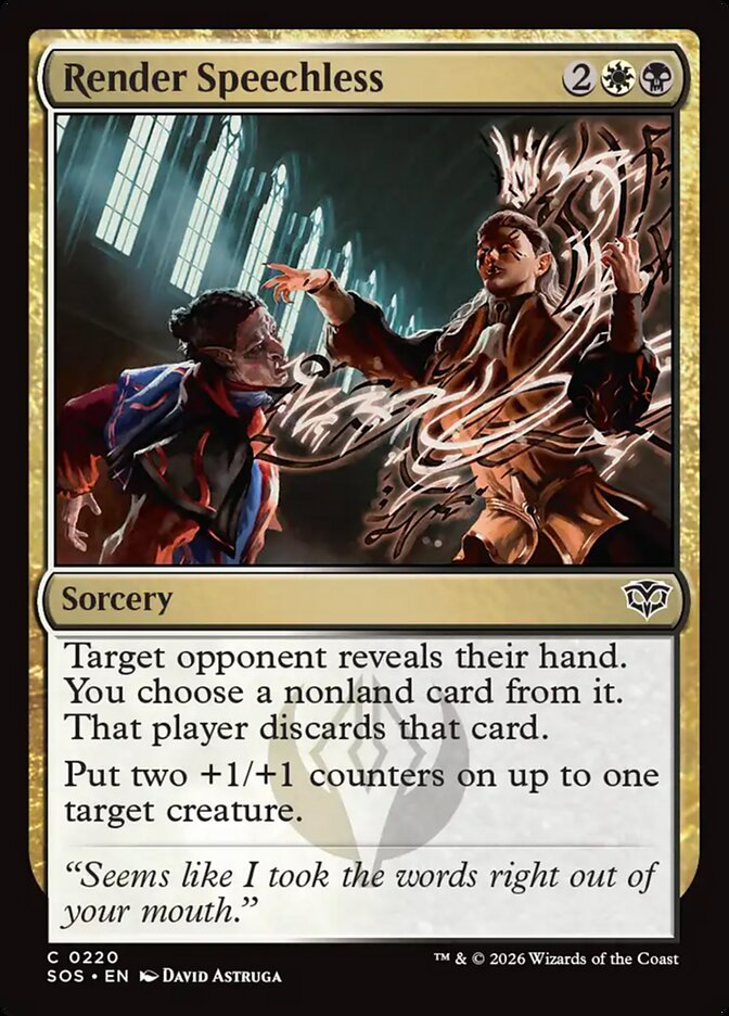 MTG Card Title: Render Speechless SOS/220