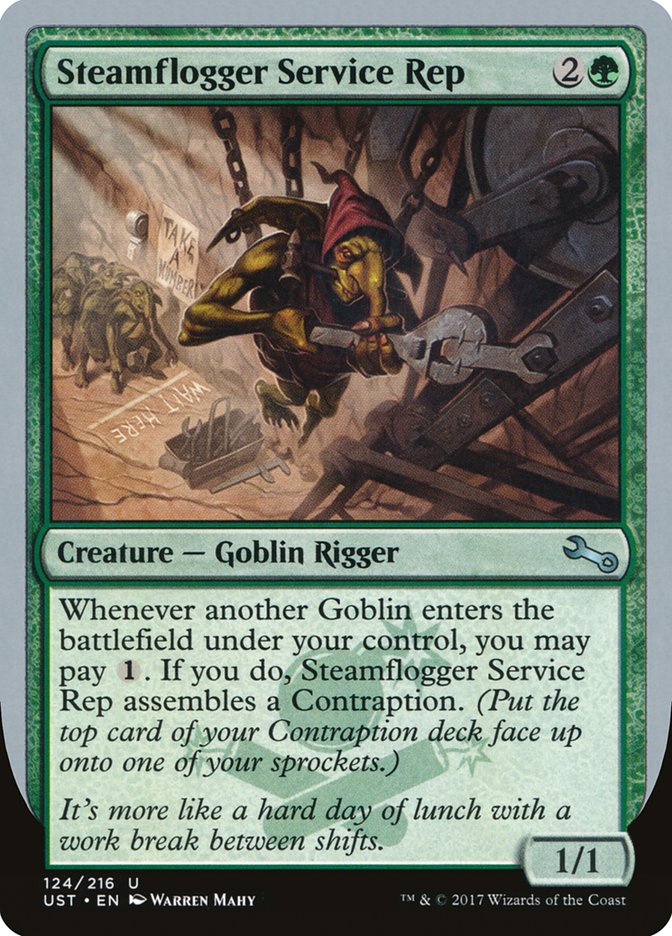 MTG Card Title: Steamflogger Service Rep UST/124