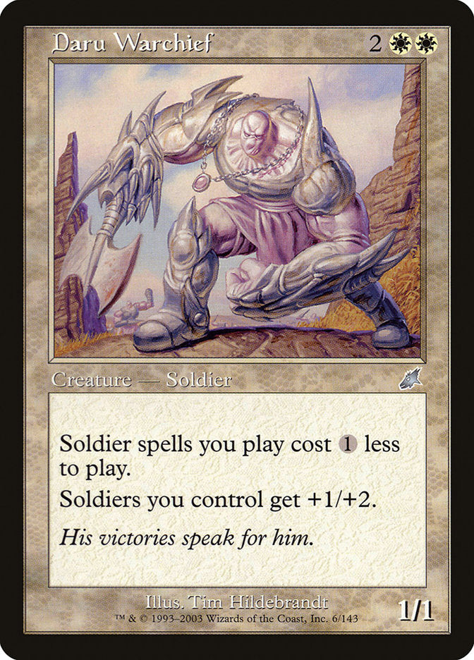 MTG Card Title: Daru Warchief SCG/6