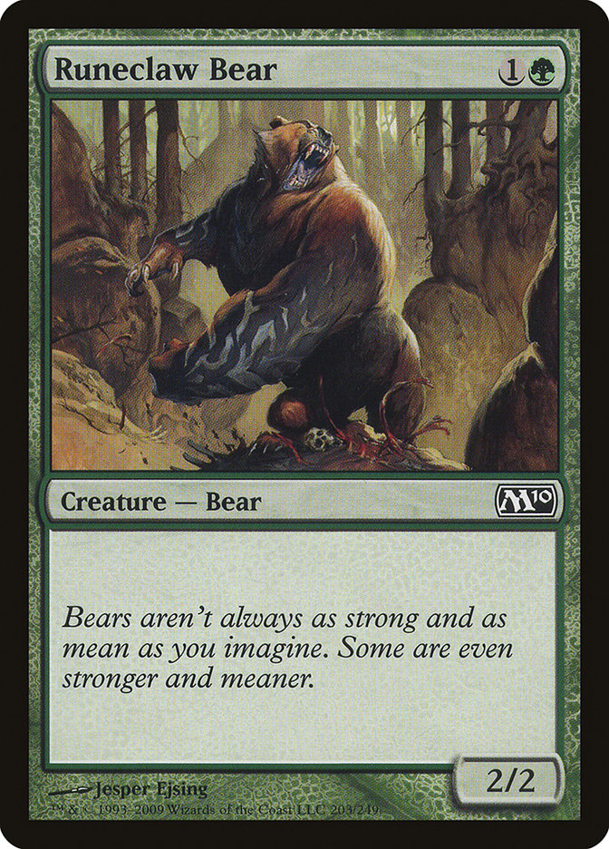 MTG Card Title: Runeclaw Bear M10/203