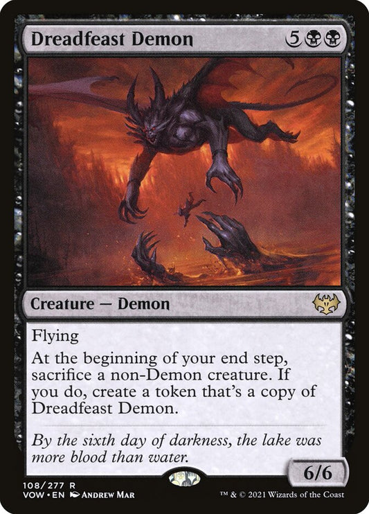 MTG Card Title: Dreadfeast Demon VOW/108