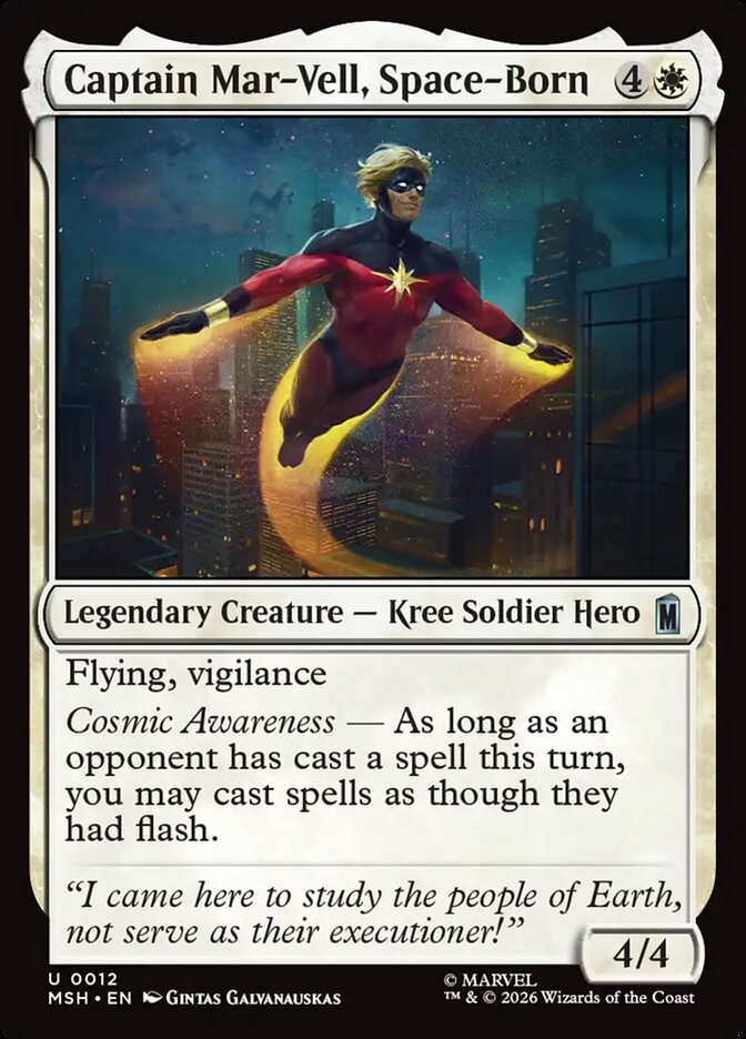MTG Card Title: Captain Mar-Vell, Space-Born MSH/12