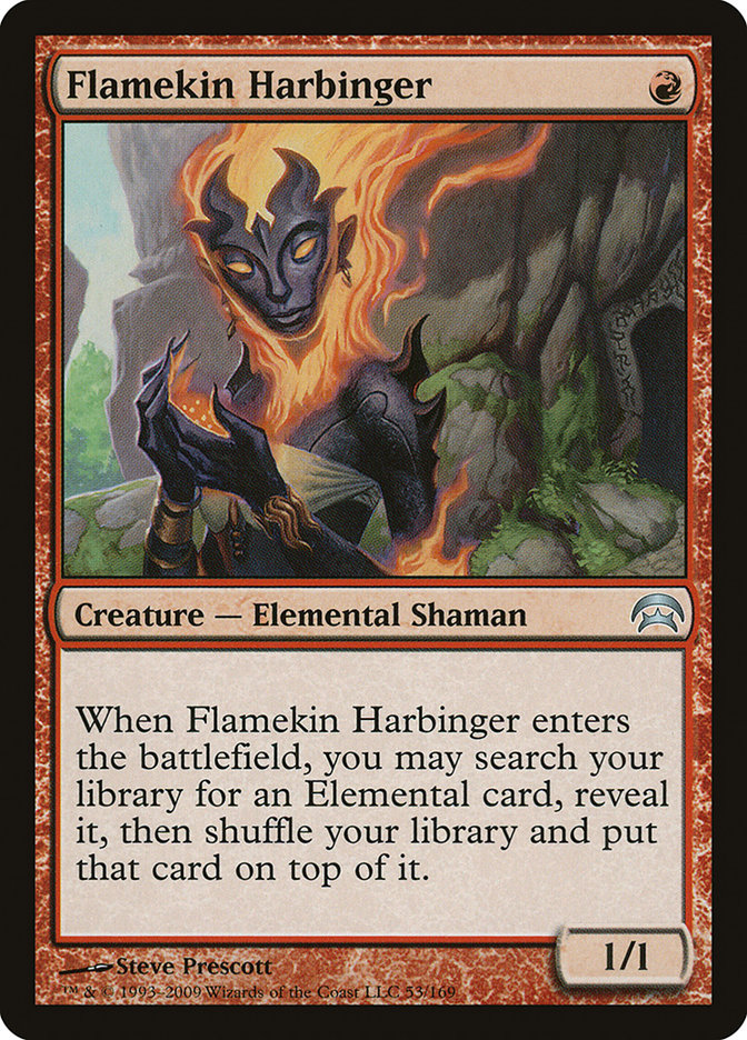 MTG Card Title: Flamekin Harbinger HOP/53