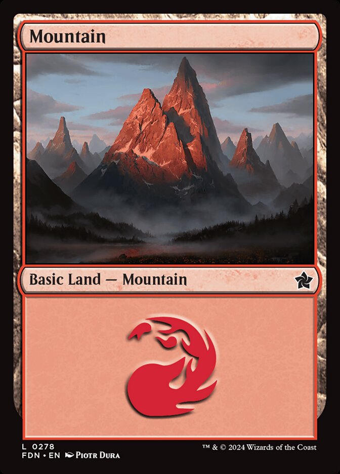 MTG Card Title: Mountain FDN/278