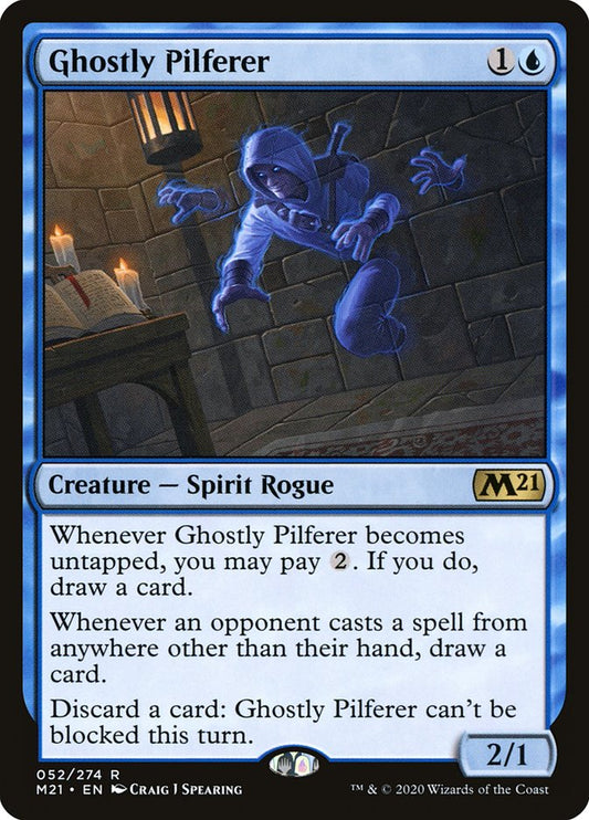 MTG Card Title: Ghostly Pilferer M21/52