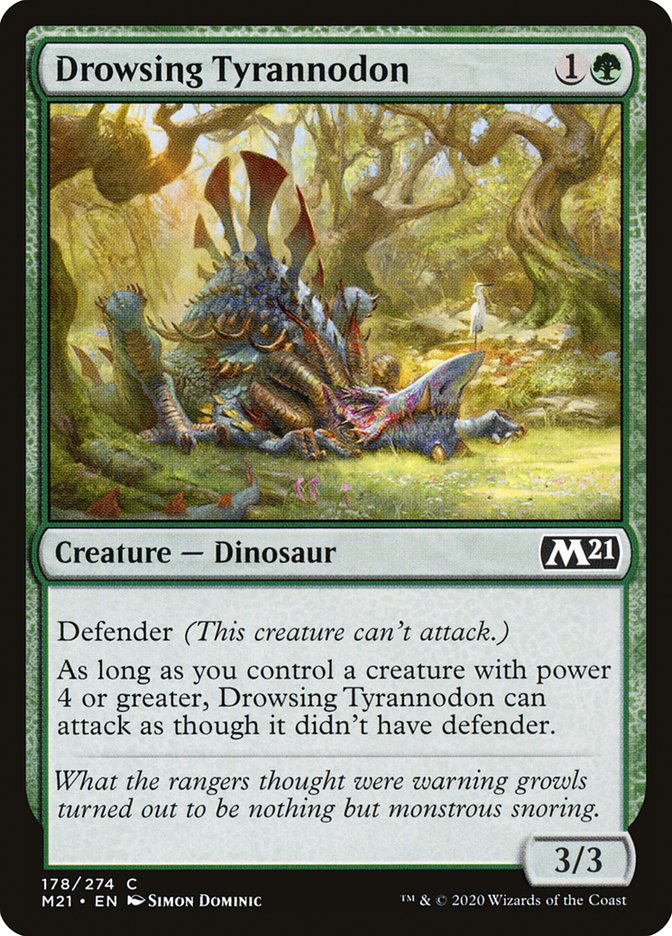 MTG Card Title: Drowsing Tyrannodon M21/178