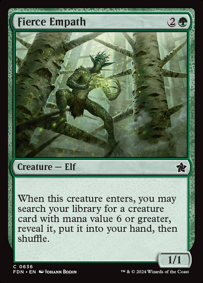 MTG Card Title: Fierce Empath FDN/636