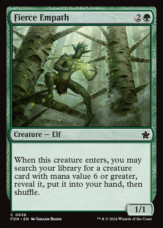 MTG Card Title: Fierce Empath FDN/636