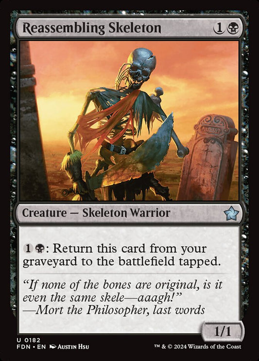 MTG Card Title: Reassembling Skeleton FDN/182