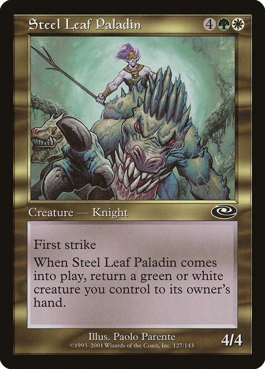 MTG Card Title: Steel Leaf Paladin PLS/127