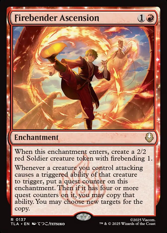 MTG Card Title: Firebender Ascension TLA/137