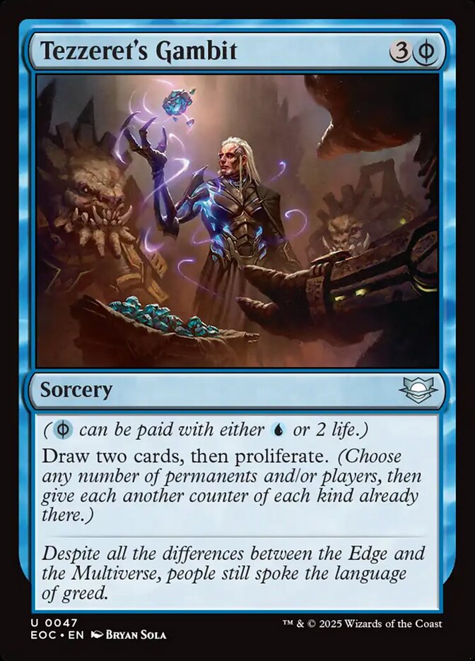 MTG Card Title: Tezzeret's Gambit EOC/47