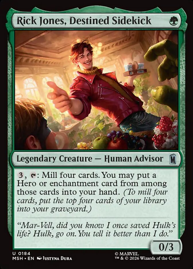 MTG Card Title: Rick Jones, Destined Sidekick MSH/184
