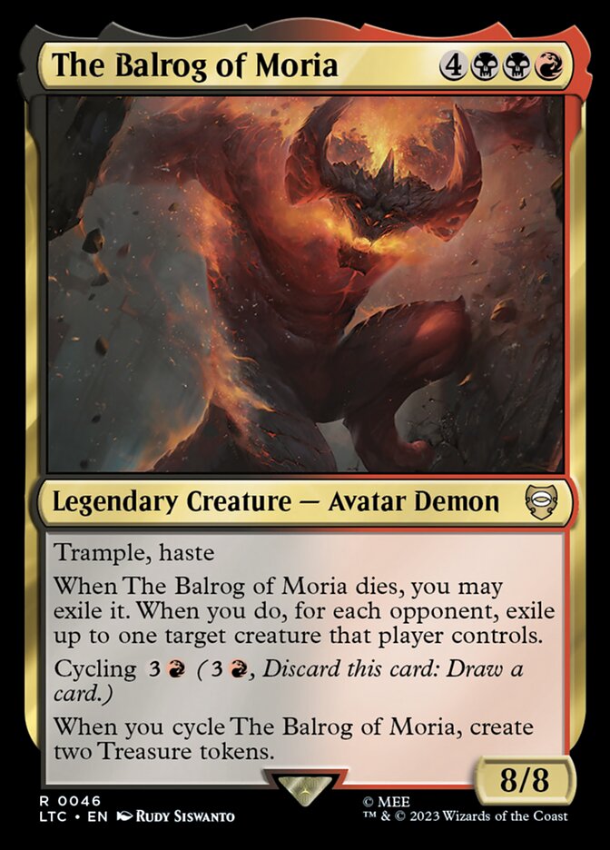 MTG Card Title: The Balrog of Moria LTC/46