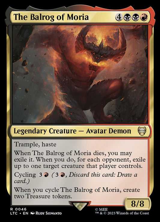 MTG Card Title: The Balrog of Moria LTC/46