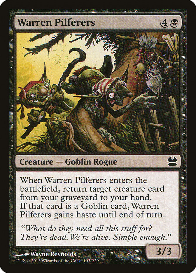 MTG Card Title: Warren Pilferers MMA/103