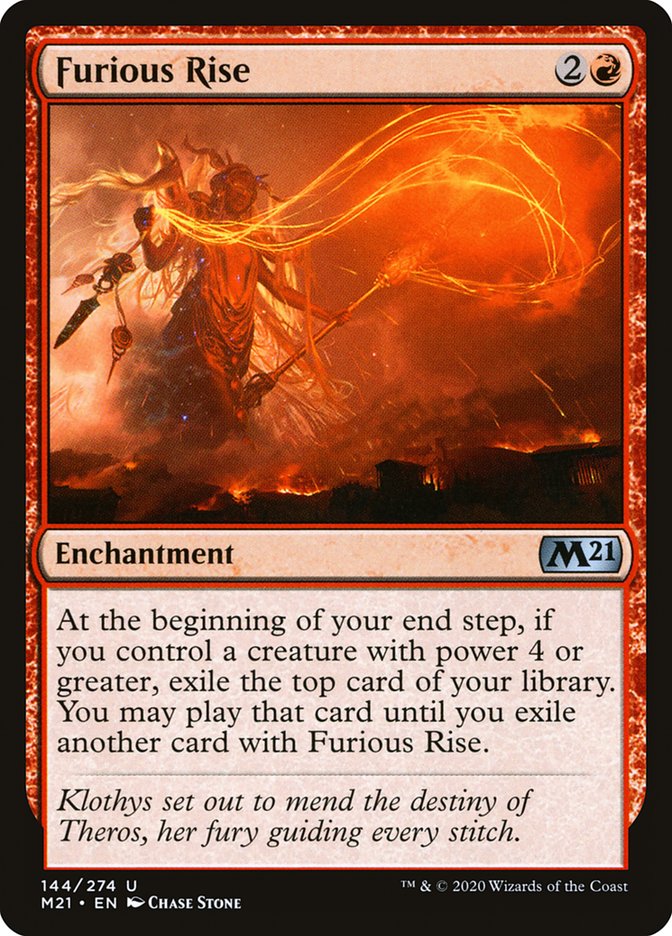 MTG Card Title: Furious Rise M21/144