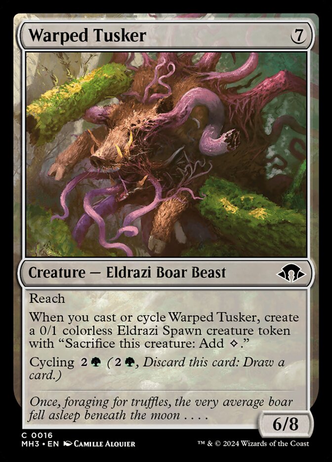 MTG Card Title: Warped Tusker MH3/16
