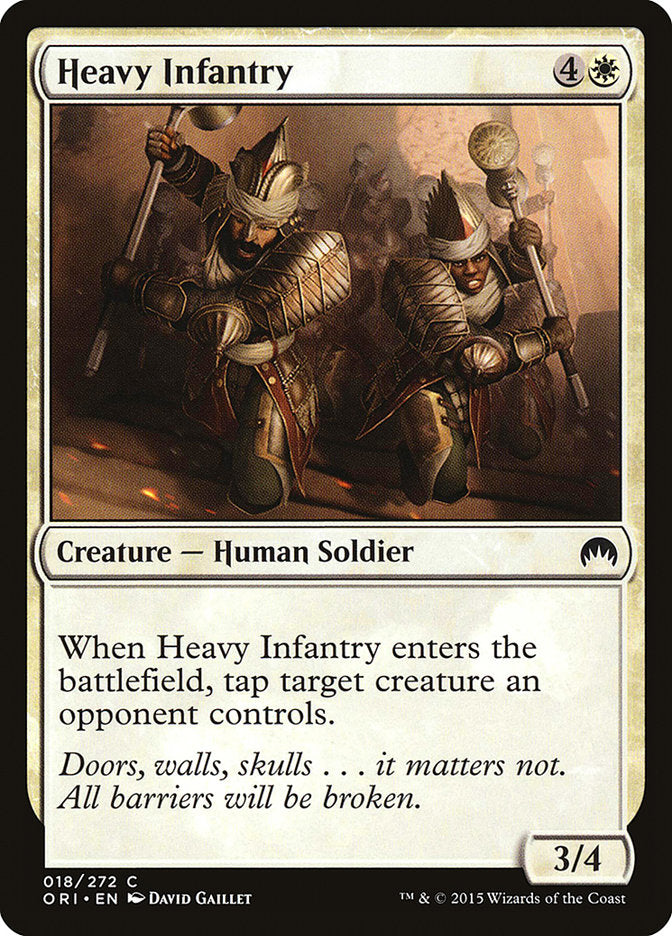 MTG Card Title: Heavy Infantry ORI/18