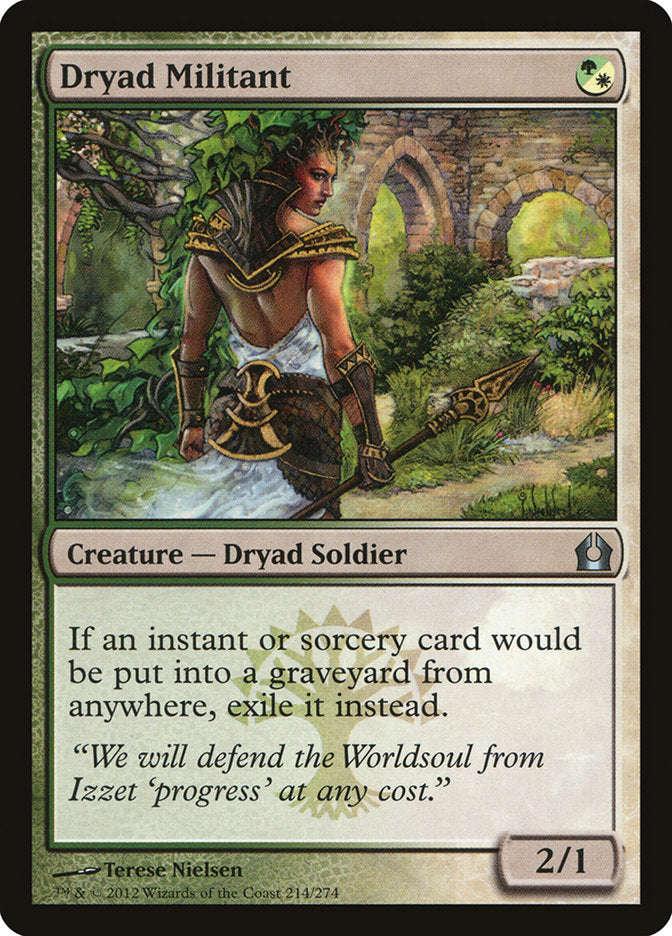 MTG Card Title: Dryad Militant RTR/214