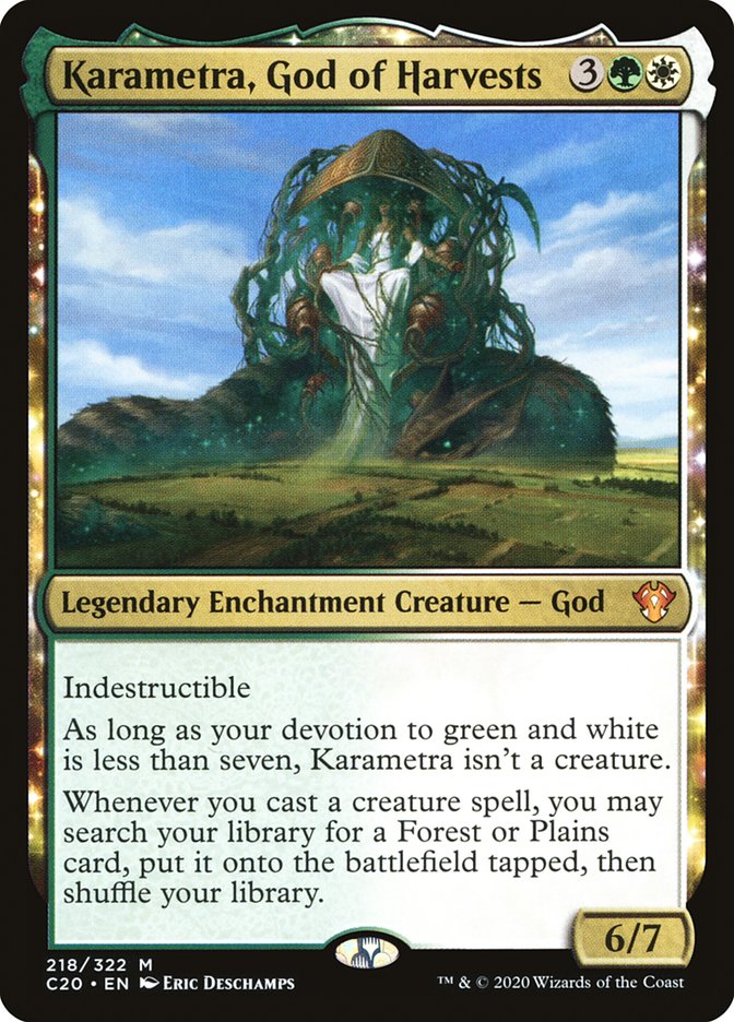 MTG Card Title: Karametra, God of Harvests C20/218