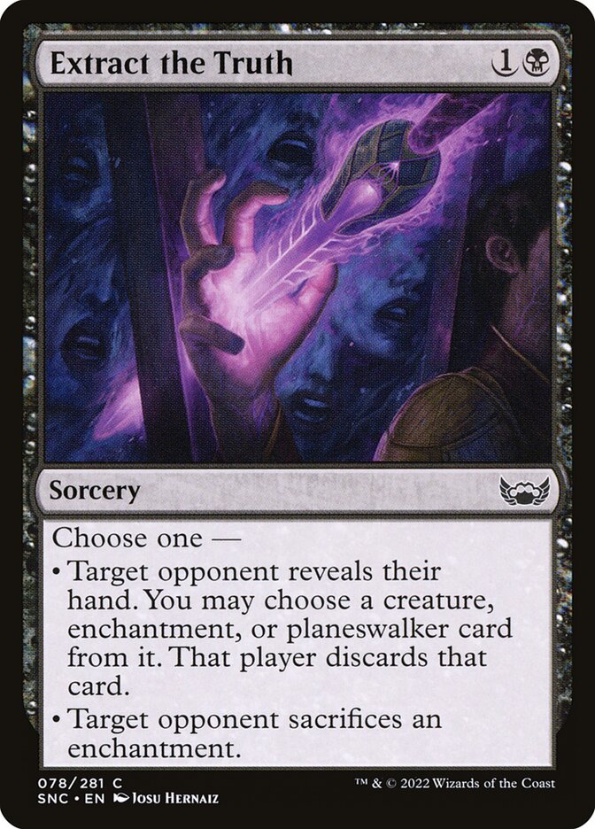 MTG Card Title: Extract the Truth SNC/78