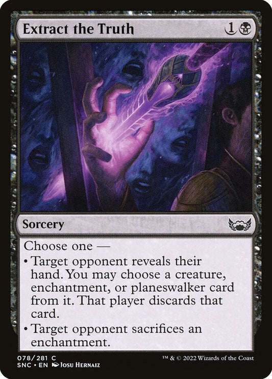 MTG Card Title: Extract the Truth SNC/78