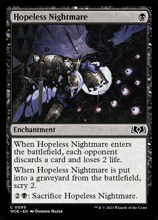 MTG Card Title: Hopeless Nightmare WOE/95