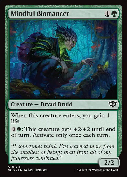 MTG Card Title: Mindful Biomancer SOS/154