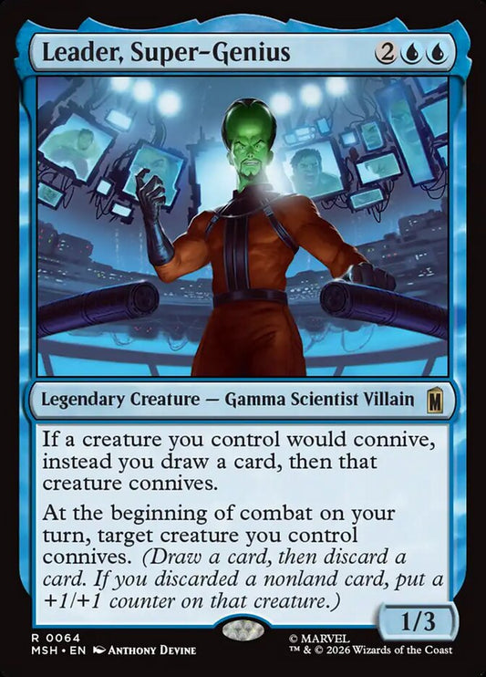 MTG Card Title: Leader, Super-Genius MSH/64