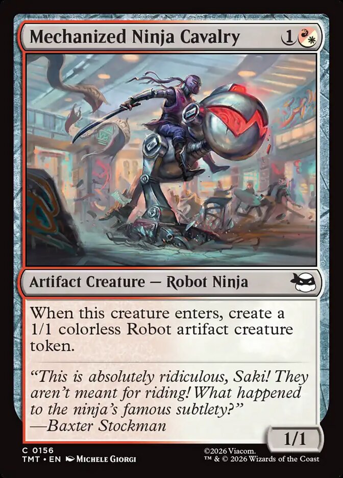MTG Card Title: Mechanized Ninja Cavalry TMT/156