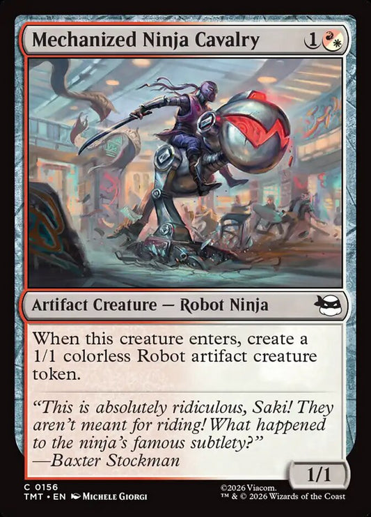 MTG Card Title: Mechanized Ninja Cavalry TMT/156