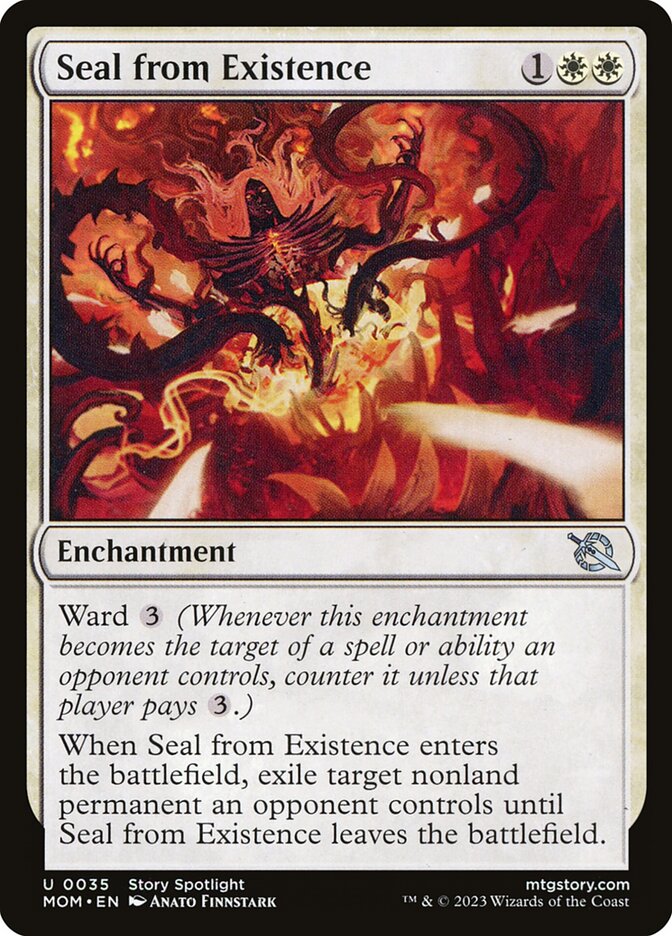 MTG Card Title: Seal from Existence MOM/35