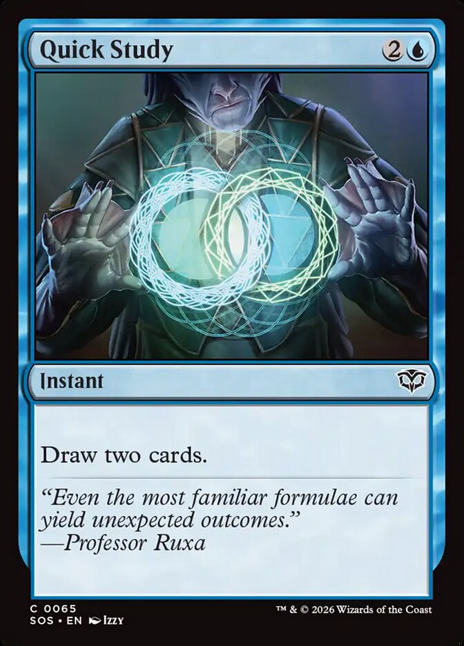 MTG Card Title: Quick Study SOS/65