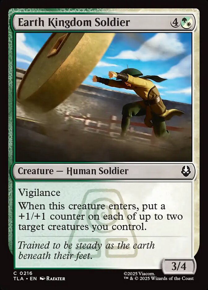MTG Card Title: Earth Kingdom Soldier TLA/216