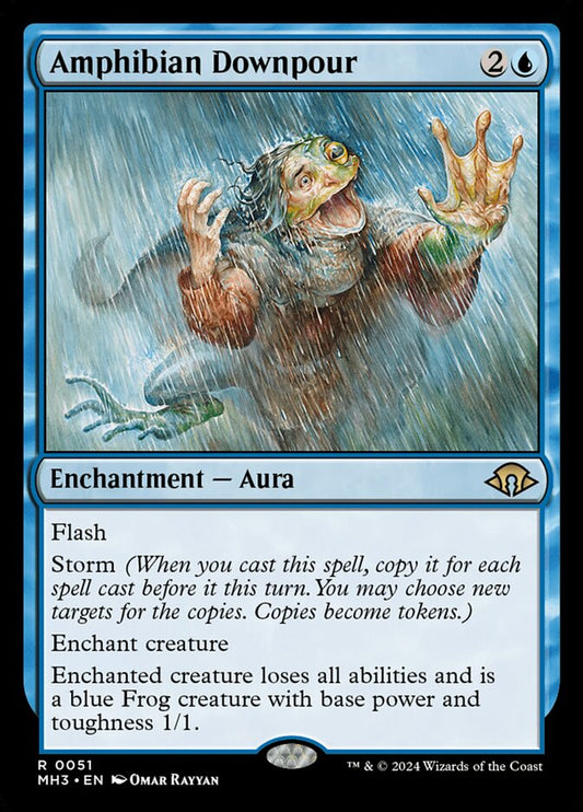 MTG Card Title: Amphibian Downpour MH3/51