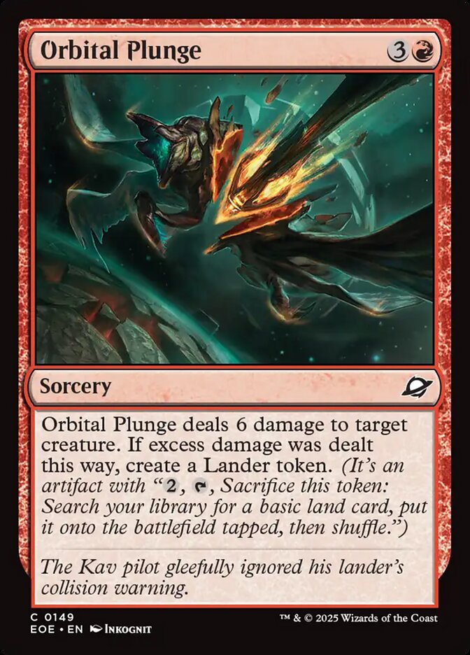MTG Card Title: Orbital Plunge EOE/149