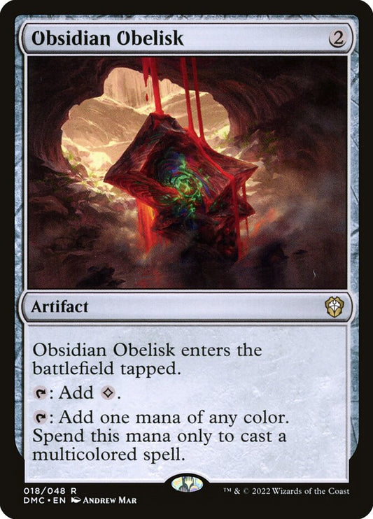 MTG Card Title: Obsidian Obelisk DMC/18