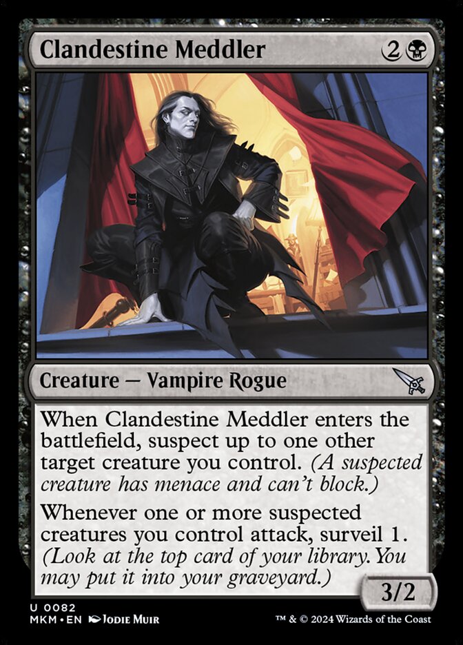 MTG Card Title: Clandestine Meddler MKM/82