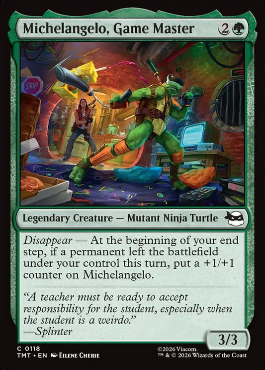 MTG Card Title: Michelangelo, Game Master TMT/118