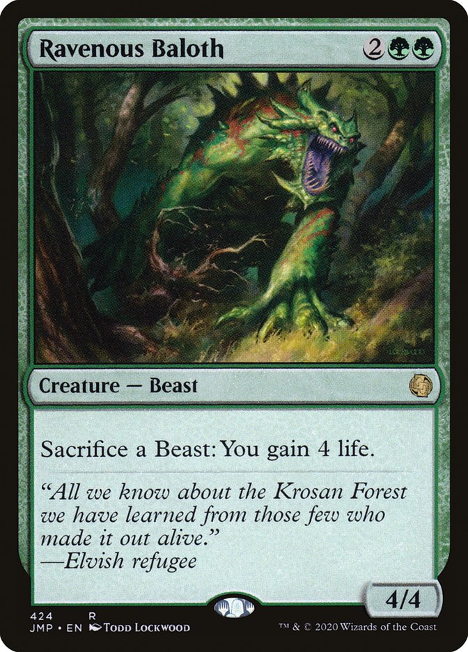 MTG Card Title: Ravenous Baloth JMP/424