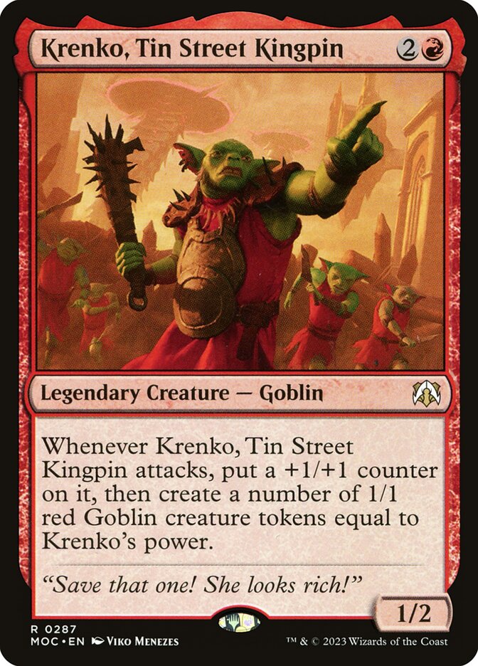 MTG Card Title: Krenko, Tin Street Kingpin MOC/287